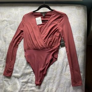 Mauve surplice bodysuit from forever 21 (NWT)